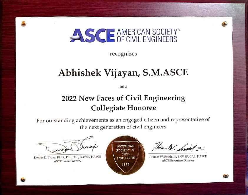 ASCE Certificate